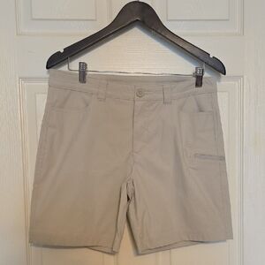 Eddie Bauer Khaki Flat-Front Performance Shorts